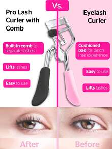 Portable Stainless Steel Eyelash Curler + Eyelash & Eyebrow Grooming Kit. This Compact Grooming Set Includes A Stainless Steel Curved Handle Eyelash Curler And A Multi-Piece Eyelash/Eyebrow Trimming Tool Set. The Eyelash Curler Gently Lifts And Curls Lashes Without Damaging Them, Making The Eyes Appear Larger And Brighter. - Multicolor - View 2