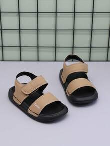 1 Pair Kids' Casual Versatile Fashion Beach Sandals, Soft Sole Comfortable Non-Slip Wading Shoes, Toddler Shoes - Khaki - View 9