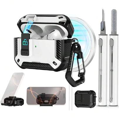 Funda para Apple  Pro 2, con Cerradura de , Módulo de Sujeción Magnética, Soporte para Teléfono Móvil | Protección contra Caídas|Arañazos|Polvo, con Kit de Limpieza y Llavero,36995499