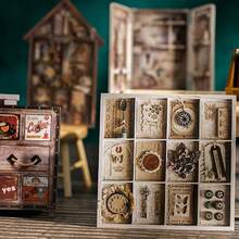 have a good day 10 Stücke/Packung Vintage Schrank Themen Aufkleber, Retro kreative ästhetische Aufkleber, DIY dekorative Collage Bastelmaterialien, Geschenke, personalisierte Scrapbooking Schulmaterialien Sammelalbum Zubehör Schreibwaren - Verschiedenfarbig - Übersicht 9