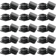 Black Plastic Plugs For 3/4 Inch Square Tubing, Fence And Chair Leg End Caps, 30 Pcs - 1 - View 2