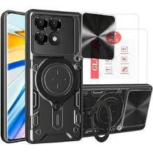 Case For Xiaomi Poco F6 Capa Case - With Screen Protector And Built-In Phone Stand - Black, 37008872 - 香檳色 - 查看 1