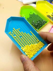 6个装钻石画收纳托盘，水钻托盘，适用于整理珠子和水钻，可用于5D钻石画创作 - 彩色 - 查看 7