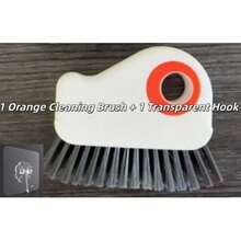 1 件装多色二合一窗槽及边角清洁器,配有可拆卸刷头 - 重型塑料踢脚线清洁器,适用于室内外,符合人体工程学的手柄设计,方便清洁窗台和玻璃轨道 - 彩色 - 查看 16