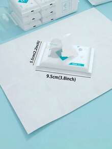 7pcs Creative Geometric Pattern Facial Tissue Paper, Suitable For Cleaning, Office Use, And Daily Life - White - View 6