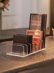 眼影盘化妆品收纳盒 亚克力化妆品收纳盒 7格分隔梳妆台收纳架 抽屉和浴室现代化妆品收纳架 - 無色 - 查看 8