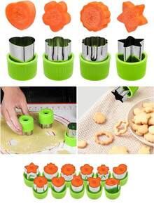 Bộ khuôn cắt hình trái cây và rau củ 6/8/9/10 món - Khuôn bánh quy mini và khuôn cắt bánh mì sandwich dùng cho hộp cơm bento, dụng cụ nhà bếp. - Nhiều màu - Xem 7