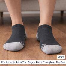12 Pairs No Show Socks Mens Low Cut Athletic Running Casual Liner Socks. - màu đen - Xem 8