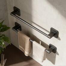 No Drill Wall Mounted Multi-Function Storage Rack, Suitable For Bathroom Towels, Slippers, Kitchen Cloths Storage Hanger - متعدد الألوان - مشاهدة 5