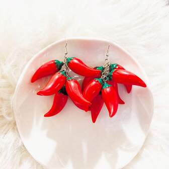 Accesorios de decoración de frutas realistas de resina, pendientes artesanales 3D lindos DIY