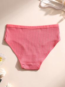 7条装女士罗纹棉质内裤，性感低腰女士三角裤，舒适透气运动内裤 - 彩色 - 查看 10