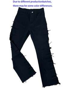 Men Ripped Frayed Jeans