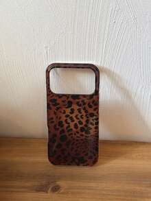 Fashionable High-End Black Brown Leopard Print Amber Tortoiseshell Magnetic 17 Case Compatible With Iphone 17/17 Pro/17 Pro Max, 16 Half-Wrapped 14 New Protective Cover 13 Women, Autumn/Winter - Brown - View 6