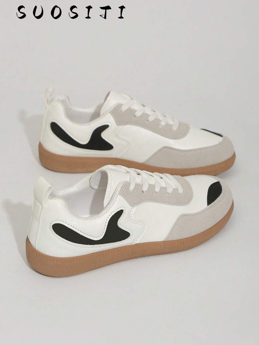 Women's New Lightweight Comfortable Casual Outdoor Skateboard Shoes - White - View 1