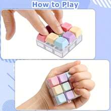 1pc 9-In-1 Keyboard Stress Relief Toy, Keyboard Stress Relief Keychain, Anti-Stress Keyboard Buttons, Finger Pressing Toy, Stress Relief Toy (Macaron, Morandi)