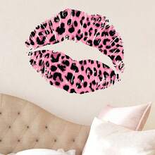 1 pieza Adhesivo de pared con estampado de leopardo con huella de labios, adhesivo de pared autoadhesivo moderno, adhesivo de decoración del hogar, adhesivo de pared, adhesivo de vinilo, decoración de primavera, agrega vitalidad a tu hogar, adhesivo decorativo Rama