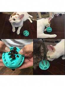 Dog Toy Ball, Dog Treat Ball, Bulk Interactive Dog Puzzle Toys, Chew Resistant Teething Toys Ball, Suitable For Small/Medium/Large Dogs And Kittens, Dog Pet Food Feeder, Chewing Cleaning Teeth Ball, Exercise Game, Intelligence Training - Multicolor - View 4