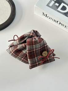 1个复古优雅格纹三角发夹，马尾辫盘发配饰，适合各种造型、海滩度假、日常佩戴，波西米亚风女士发夹，休闲发饰，优雅发夹 - 彩色 - 查看 10