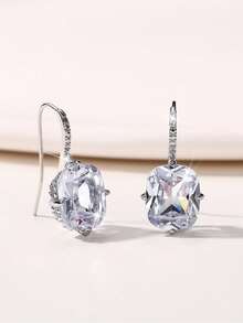1 Pair Teen Cubic Zirconia Drop Earrings For Girls For Daily Decoration For Party Jewelry Birthday Gift - 1# - View 4