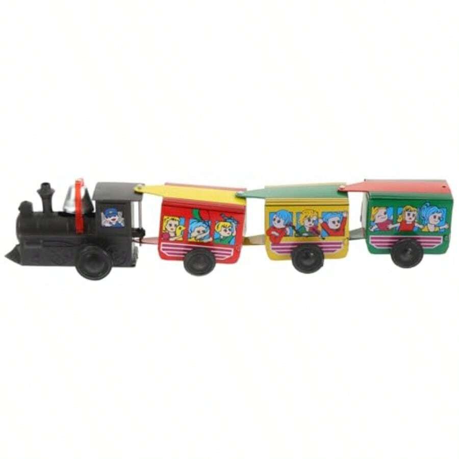 Tren De Juguete De Cuerda Vintage Juguete De Reloj Educativo para NiñOs DecoracióN para Hogar Y Oficina Trenecito De Interactivo Sin Batería - como en la foto - Ver 1