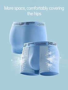 6pcs Men's Summer Ice Silk Cotton Crotch Slim Fit Underwear(SizeRunSmall,SizeUp),Comfortable&Multicolor Solid Color  Boxer Briefs,Breathable Boxer Shorts,Casual ,Sports Elastic Letter Band Boxer Briefs,Sports Boxer Briefs Sweat Absorption Breathable Good Elasticity Versatile Solid Easy To Wash Quick Dry Sports Outdoor Running Yoga Daily School Men, - Multicolor - View 8