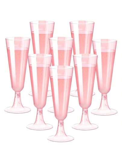 150ml/5oz Champagne Flute, Clear Champagne Glass, Party Cup, Picnic, Wedding, Party, Cocktail Drinkware, Outdoor Celebration, Elegant, Easy To Clean, Suitable For New Year, Mother's Day, Valentine's Day