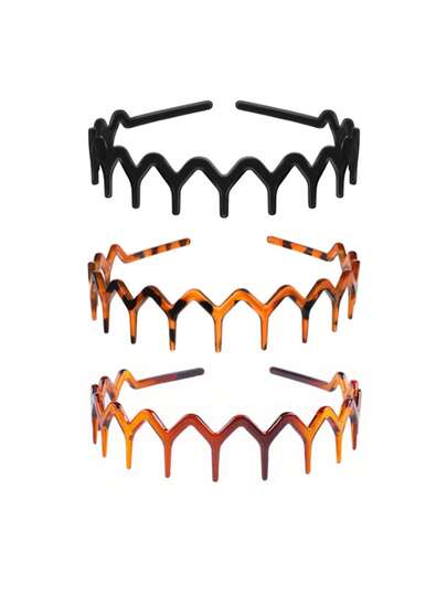 2pcs Plastic Hair Hoop With Big Wavy Shape  Elegant Hair Accerssories Winter Headbands Hair Accessory  Christmas Beauty Accessories Hair Tools  Hair Accessorie