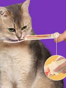 Long-Handled Squeeze-Type Interactive Cat And Dog Feeding Spoon/Cat Food Dispenser - Multi-Functional Wet Food Scoop, Leak-Proof And Dispensing Design, Durable, Easy-To-Clean Plastic Pet Food Spoon, Ergonomic Handle, Suitable For Kittens And Adult Cats, Fun-Shaped Cat Treat Feeder, Pet Liquid Treat Residue-Free Feeder, Squeeze-Lick Type Treat Dispenser (Multiple Colors Random) - 5毫升 - 查看 4