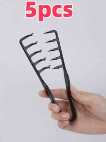 New Fluffy Wide-Tooth Styling Comb - Fluffy Texture, For Men, Made Of ABS Plastic With Textured Handle, Suitable For All Hair Types, Essential For Home, Back To School, Travel & Vacation, Can Create Smooth Backcombed Hairstyles - Multicolor - View 16