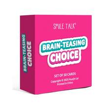 SMILE TALK 1PC Fun Multiple-Choice Card Game – Tabletop Party Game With Joyful Conversation Cards, Essential Icebreaker For Gatherings, Perfect Gift For Valentine's/Halloween/Christmas, Ideal For Friends/Family Parties & Daily Entertainment - Pink - View 6