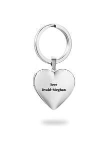 1pc Customized Heart-Shaped Photo Box Keychain, Personalized Photo Keychain, Custom Picture Insert, Elegant Metal Finish, Customized Wedding Photo Travel - Multicolor - View 8