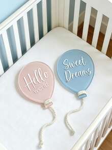 1件装个性化亚克力宝宝名字公布牌 - 定制“Hello World”气球设计，新生儿出生公告道具，婴儿派对和母亲节礼物，可爱多彩的卡哇伊风格，可重复使用的家居装饰，独特的个性化新生儿礼物 - 彩色 - 查看 3