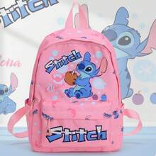 Disney Stitch Pink Fashion Backpack Suitable For Women & Teens - Tropical Hawaii Themed Backpack With Adjustable Shoulder Straps - Stylish Large Capacity Backpack And Casual Travel Bag - Professional Commuter Gear With Front Side Pockets - Multicolor - View 2