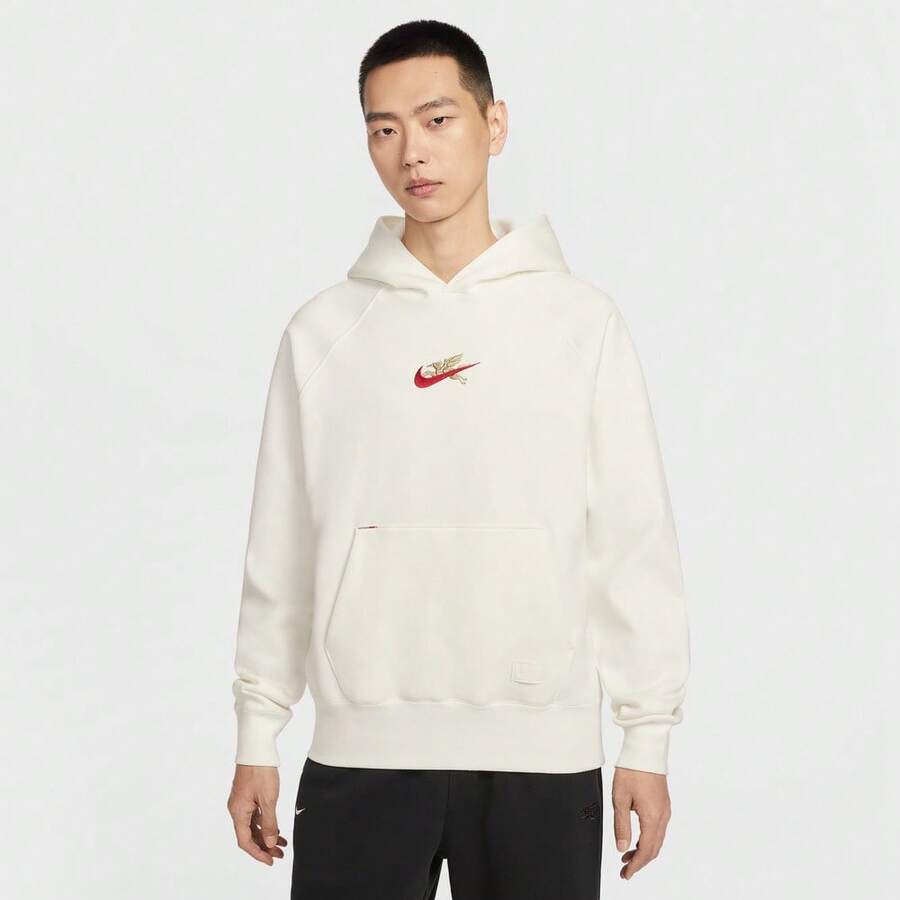 Men's AS M NSW NIKE BB CNY FLC HD Knit Sweatshirt IQ3707-133 - White - View 1