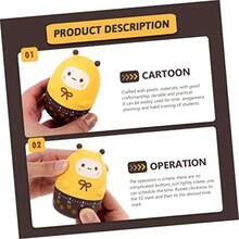 ABOOFAN 3 Piezas Temporizador Relojes para niños Relojes Digitales Egg Timer Herramienta de temporización recordatorio de de cocción recordatorio de Cuenta Regresiva AbS Yellow - Amarillo - Ver 2