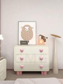 2/4/8/12个装陶瓷抽屉拉手，心形，适用于橱柜、梳妆台等，配有螺丝，也可用于厨房家具，粉色厨房装饰配件，衣柜 - 粉色 - 查看 1