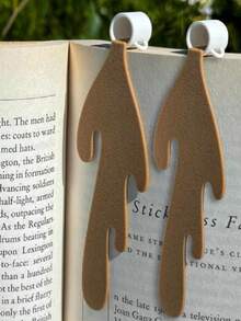 1PC Spilled Coffee Bookmark, Cute Cool Marks For Reading, Funny Spill Coffee Cup Markers Book And Coffee Lovers, Bookworm Women Men - 棕色 - 查看 6