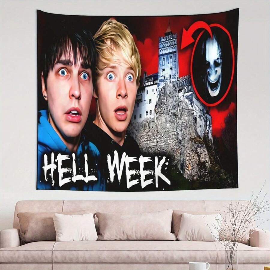 1pc DOIARSEI Sam Actors And Colby Wall Tapestry - Large Horizontal 3D Printed Textured Art, Soft Velvet Fabric Suitable For Living Room, Bedspread Decor, Culture Wall Hanging For Fans, Decorative Piece - 1 - Xem 1