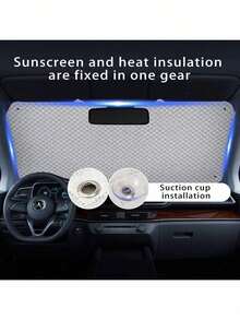 1件熊猫汽车遮阳帘前挡风玻璃夏季防晒隔热卡通汽车遮阳帘 - 貓熊 - 查看 3