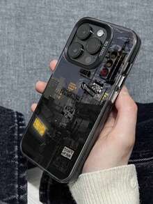 1个时尚城市夜景印花防震手机保护壳，适用于 11/12/13/14/15/16/16 Pro/16 Pro Max/17 Pro Max，时尚手机壳 - 彩色 - 查看 2