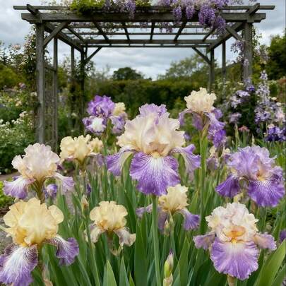 50pcs Iris Potted Garden Ornamental Garden Flower Border Planting Clear Elegant Flower Color Create Fresh Flower Border