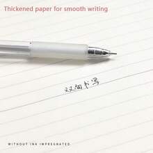 A5 Notebook Refill, Universal 6-Ring Loose Leaf Inserts, Grid & Line Ruled Refill Paper, B5 Loose Leaf Refill, Removable 26-Hole Lined Loose Leaf Notebook Cover - White - View 3