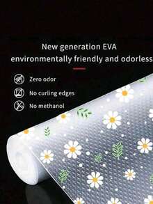 1 Roll Plastic Wear-Resistant, Waterproof, Anti-Slip Drawer Liner With Patterned Design, Moisture-Proof And Dust-Proof. Suitable For Kitchen Cabinets, Tabletops, Refrigerator Lining. Can Be Freely Cut To Different Sizes As Needed. - Multicolor - View 6