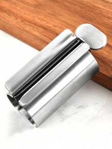 1 pieza Exprimidor de pasta de dientes, Exprimidor de tubo de pasta de dientes, Accesorios de baño, Cirelle Home, Accesorios de baño, Accesorios de cocina, Exprimidor de pasta de dientes de acero inoxidable, Exprimidor de tubo de pasta de dientes de metal, Soporte para pasta de dientes, Dispensador de pasta de dientes multifunción - Fácil de exprimir - plata - Ver 13