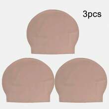 Unisex Bald Cap, Latex Wig Cap For Halloween Costume, Theme Party Headwear Wig Accessory (Nude) - Apricot - View 9