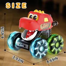Kids Dinosaur Car Toy With Lights, Includes Glowing Monster Truck, Press To Activate Inertia Sliding, Gift For Boys And Girls - Press the Dinosaur - View 13