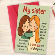 VINCAN Sister's Greeting Card,Perfect For Birthdays And Special Occasions To Express Love And Gratitude To Your Be Loved Sisters