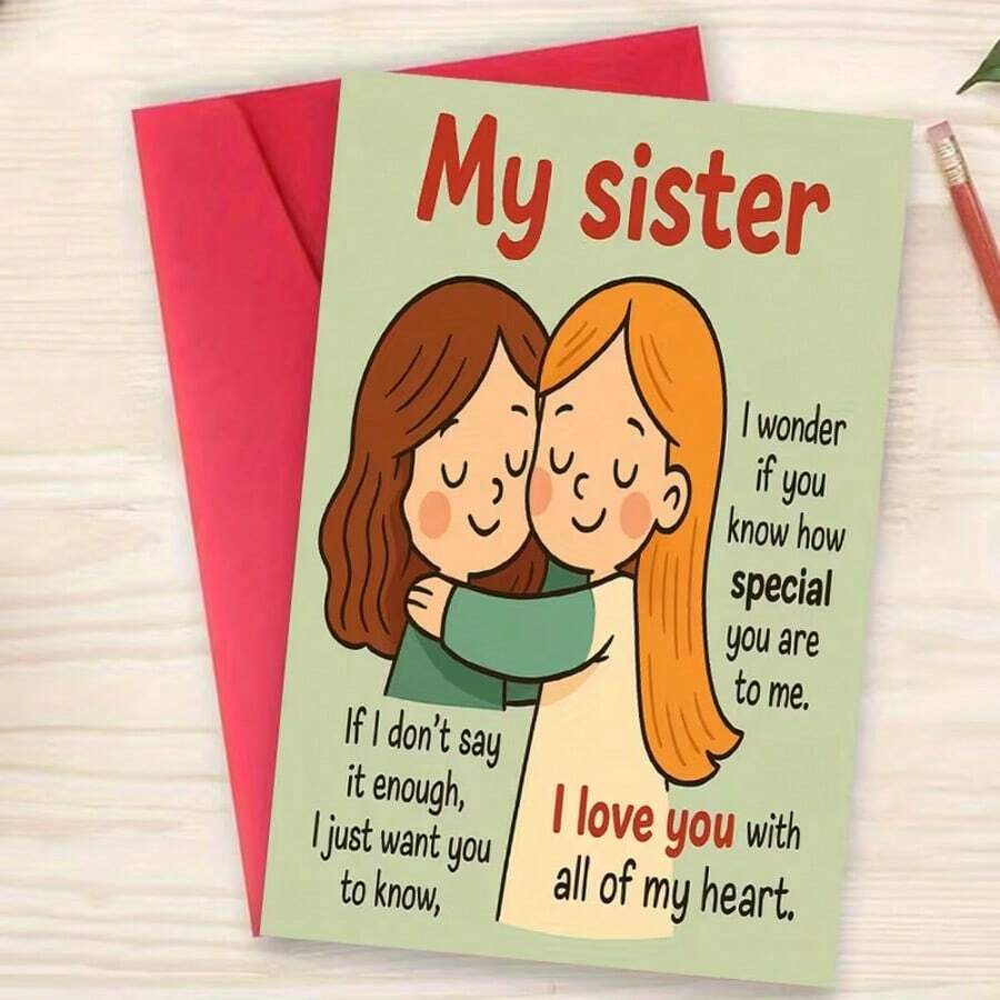 VINCAN Sister's Greeting Card,Perfect For Birthdays And Special Occasions To Express Love And Gratitude To Your Be Loved Sisters