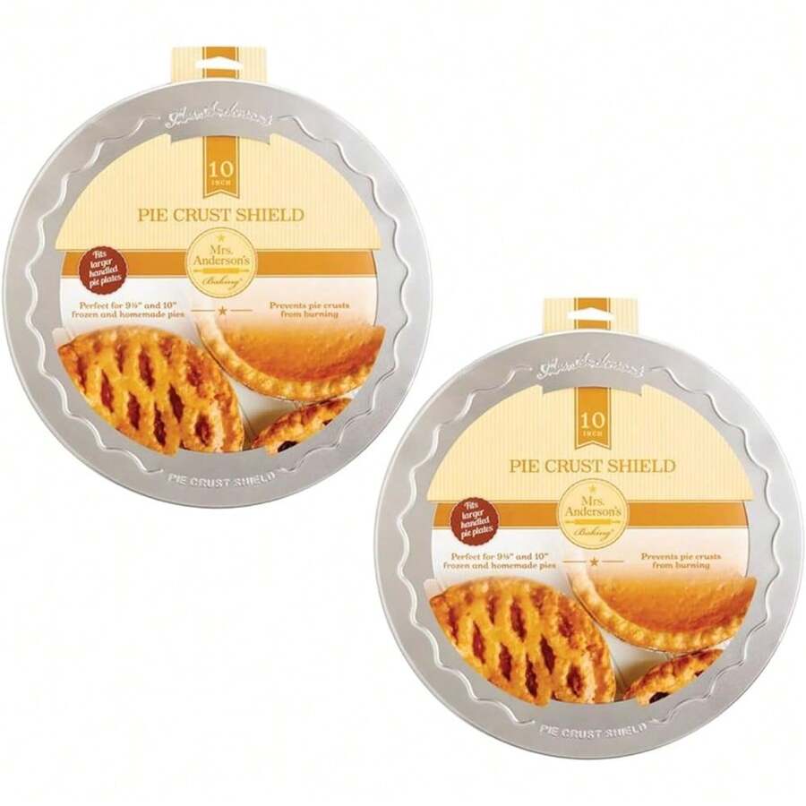 Mrs. Anderson's Baking Pie Crust Protector Shield, Fits 9.5-Inch and 10-Inch Pie Plates, Set of 2 - por defecto - Ver 1