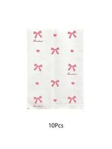 150Pcs 4.7x6.7 Inches Bow Gift Bags Handles Bulk Kraft Brown Paper Shopping Wedding Birthday Party Favor Gift Bags For Goody Craft - Multicolor - View 13